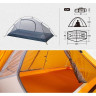 Палатка одноместная NATUREHIKE NH18A095-D сверхлегкая+коврик оранжевая 6927595701836